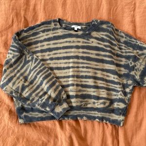 Agolde Balloon Sleeve Tie Dye Cotton D Sweatshirt